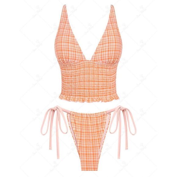 Seamolly 2 Piece Gingham Swimsuit Size Medium - Picture 1 of 7